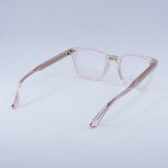 Gucci GG0184O 013 Eyeglasses Transparent Pink 50mm Square Frame - Picture 11 of 12